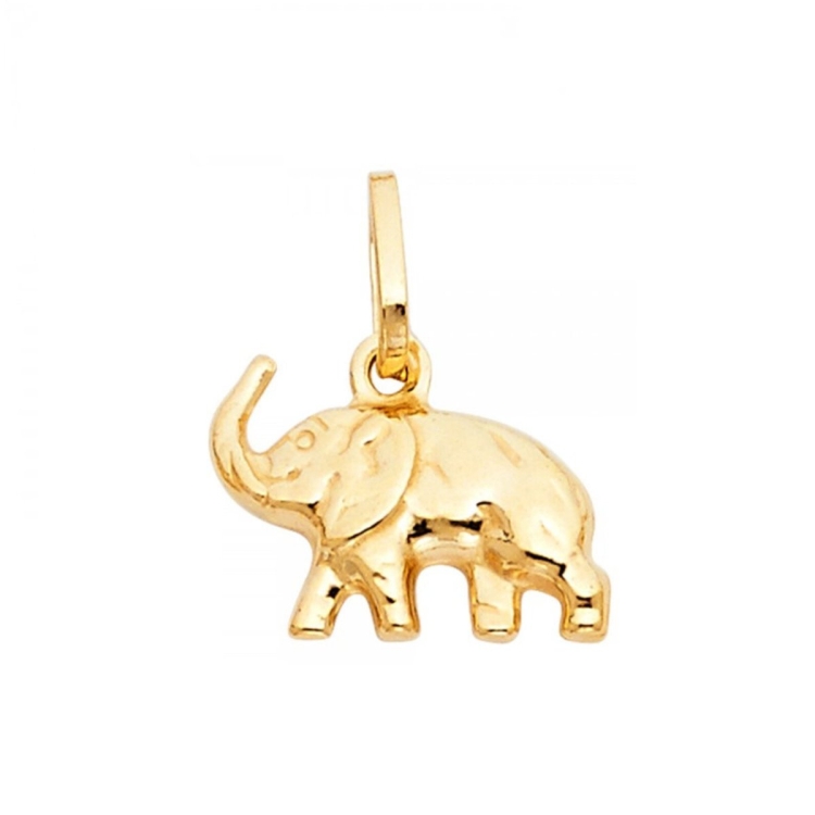 Медальон Слоник золотой