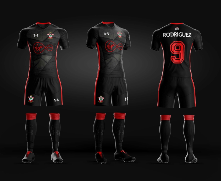 Черная футбольная форма