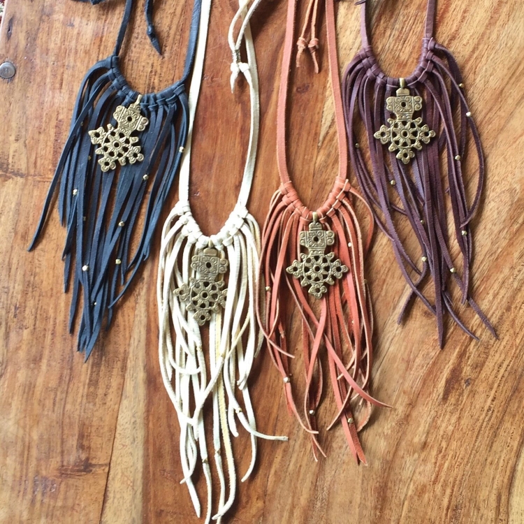 Бохо украшения из кожи