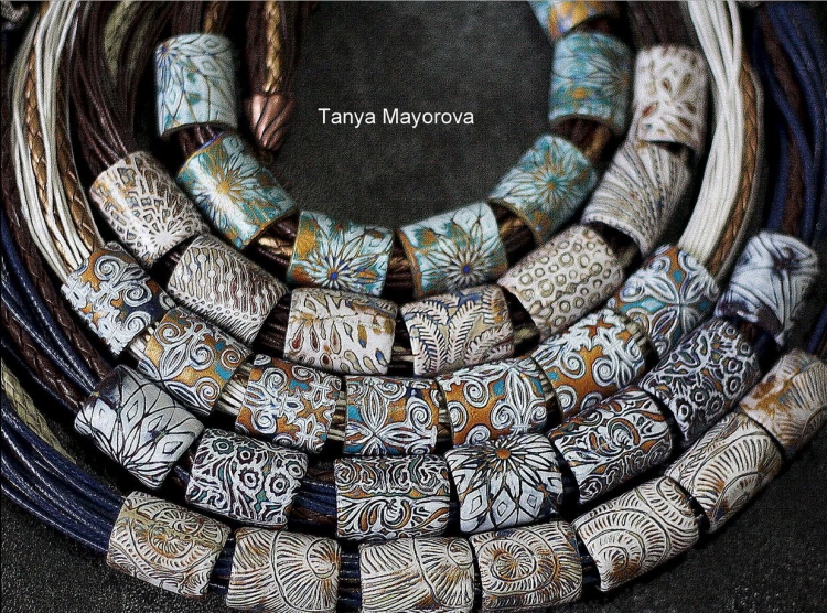 Полимерная браслет этно