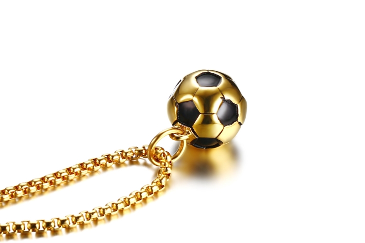 Подвеска футбольный мяч золото