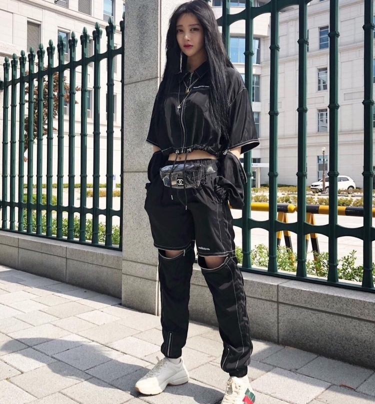 Outfit Грандж корейский черный