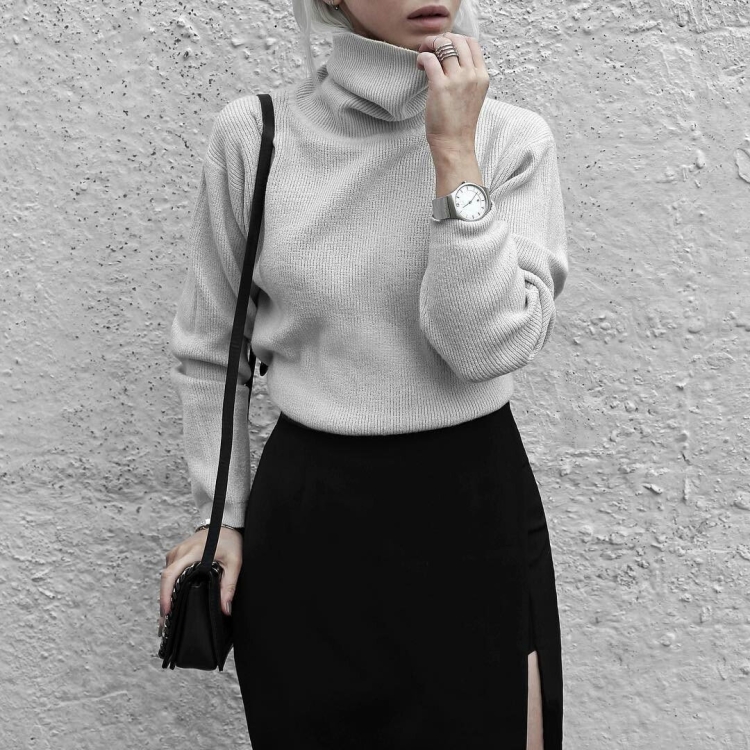 Стильные образ с водолазхкой