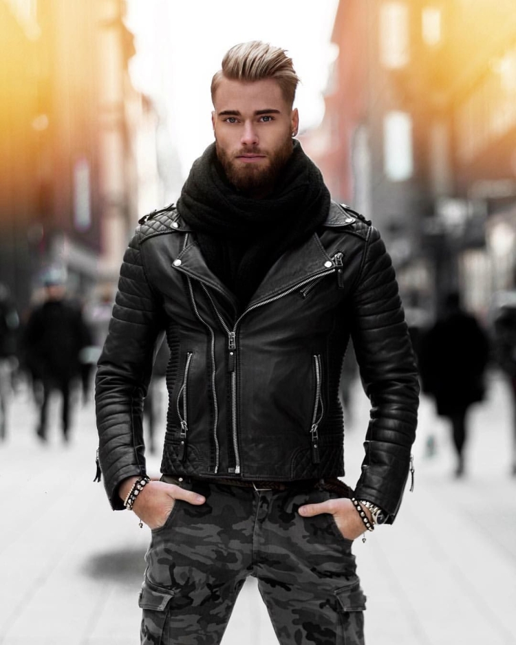 Стильный брутальный мужчина