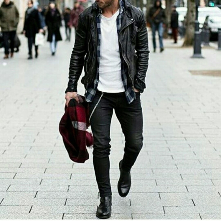 Лук с ботинками Челси мужские