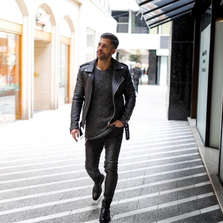 Мужская косуха тотал Блэк