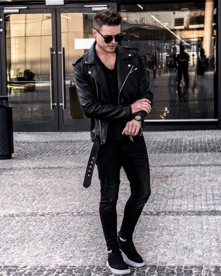 Мужская косуха тотал Блэк