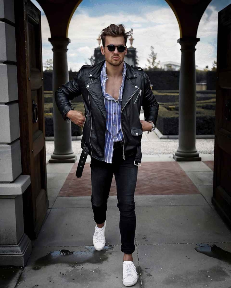 Мужчина в косухе