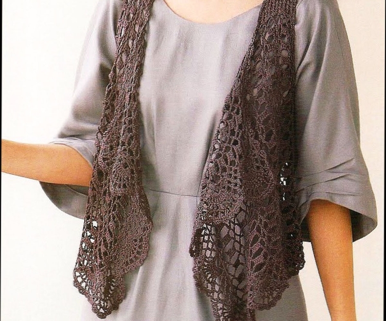 Жилетка в стиле бохо крючком