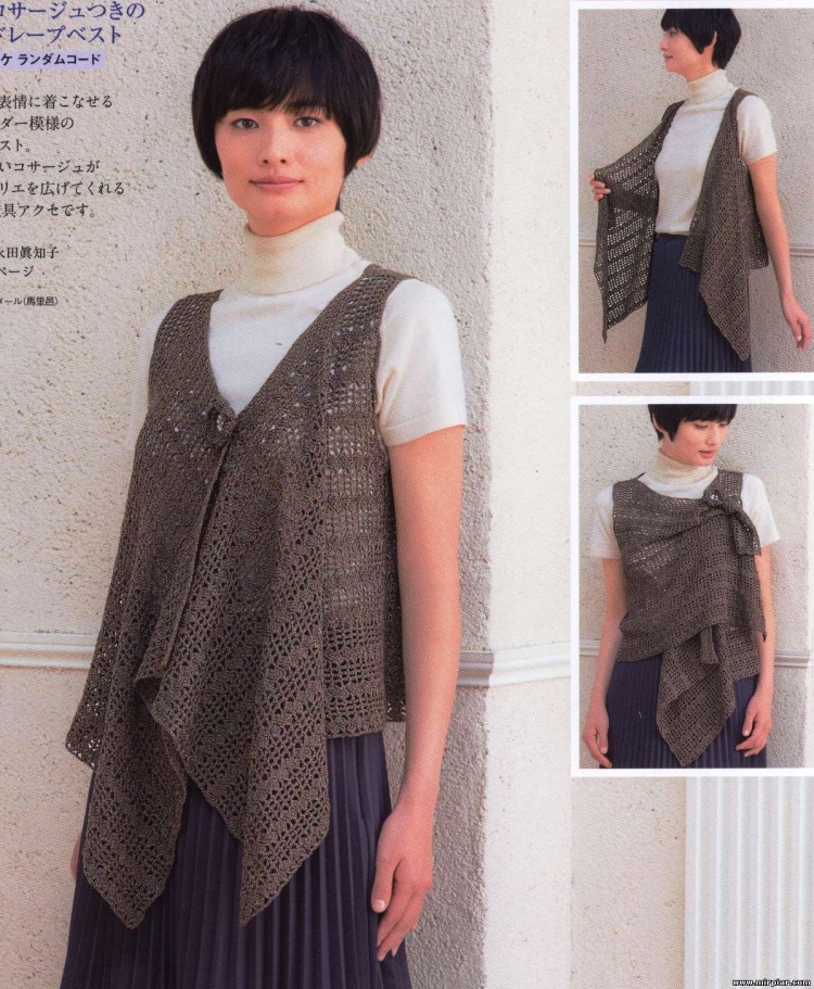 Жилетка в стиле бохо крючком