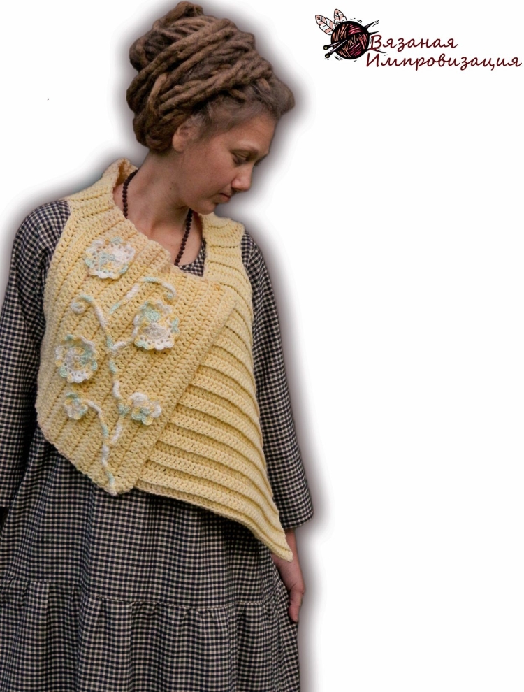 Жилетка бохо крючком
