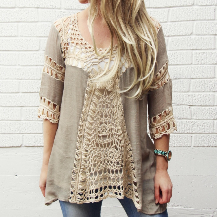 Вязаные кофты в стиле бохо