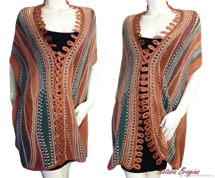 Длинный жилет Подсолнухи от Ирины Хорн