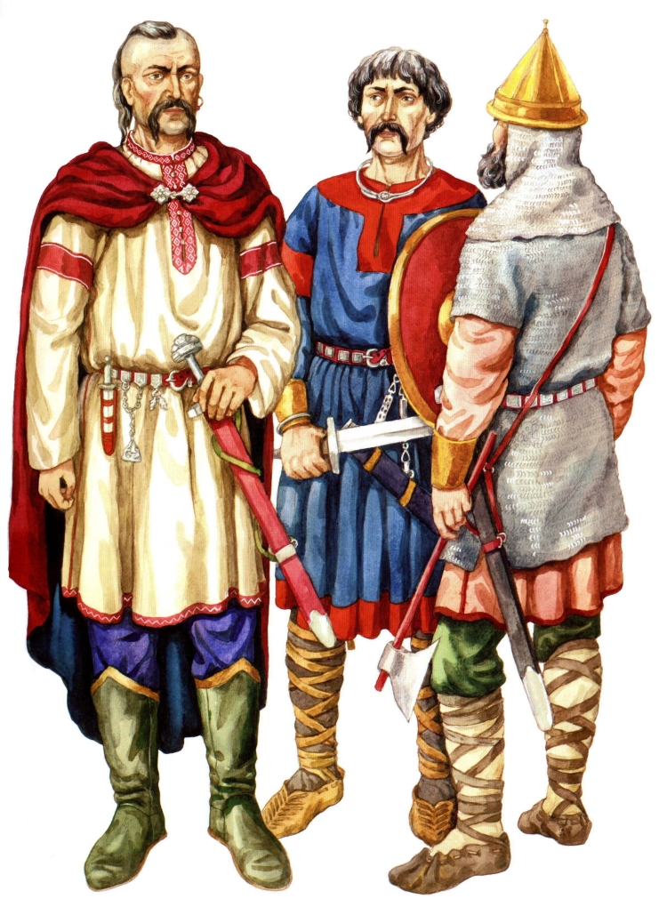 Дружинник князя 13 век Русь одежда