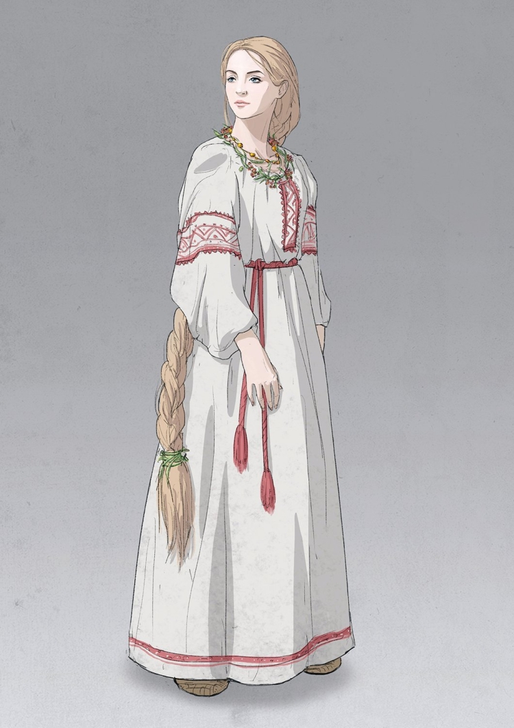 Древнерусское платье девушки