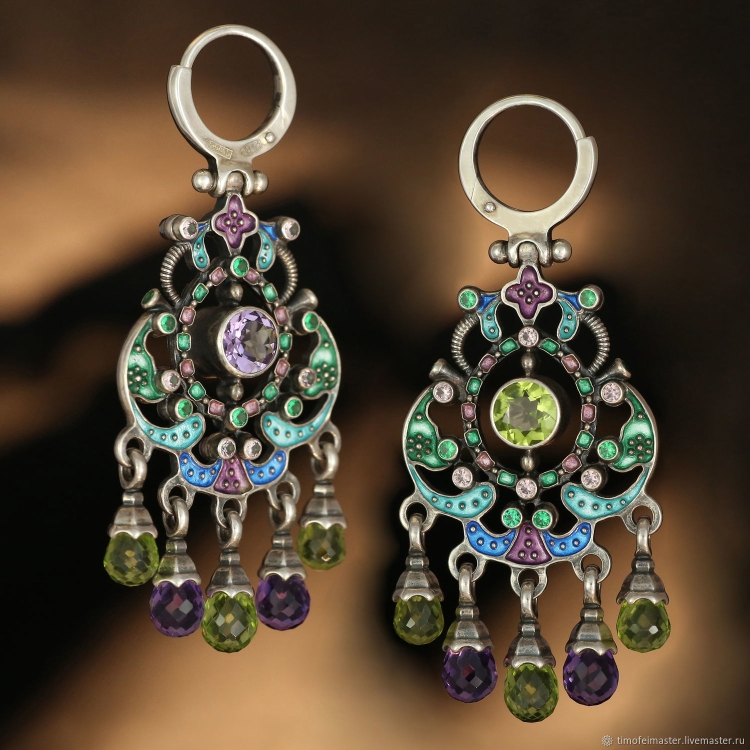 Серьги лунницы