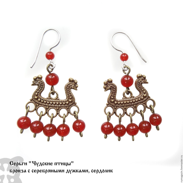 Серьги в русском стиле