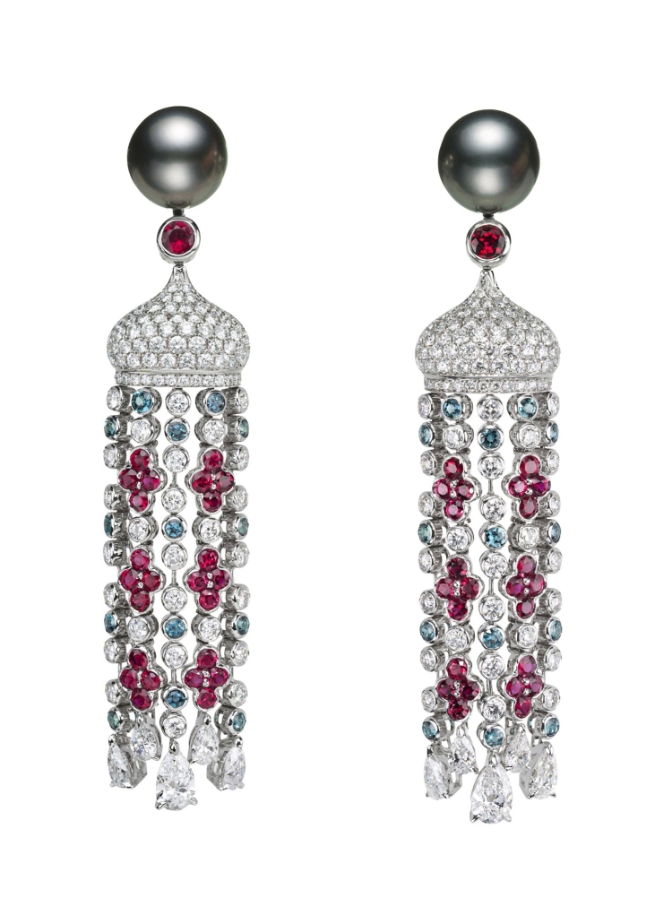 Бриллиантовые серьги Фаберже