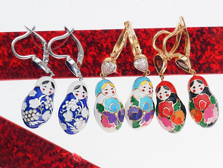 Серьги матрешки Соколов