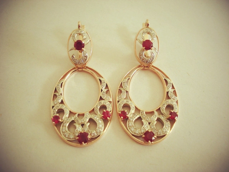 Серьги в русском народном стиле