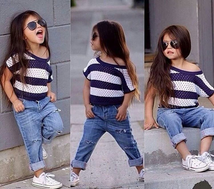 Маленькие модницы в брюках