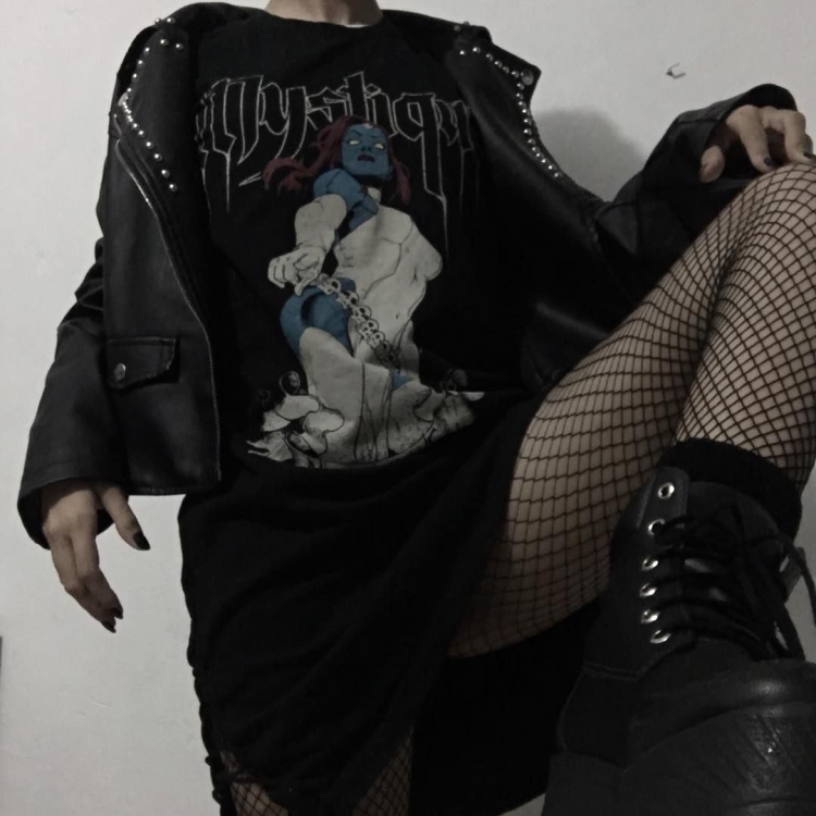 Goth outfit Грандж 2019 корейский парни