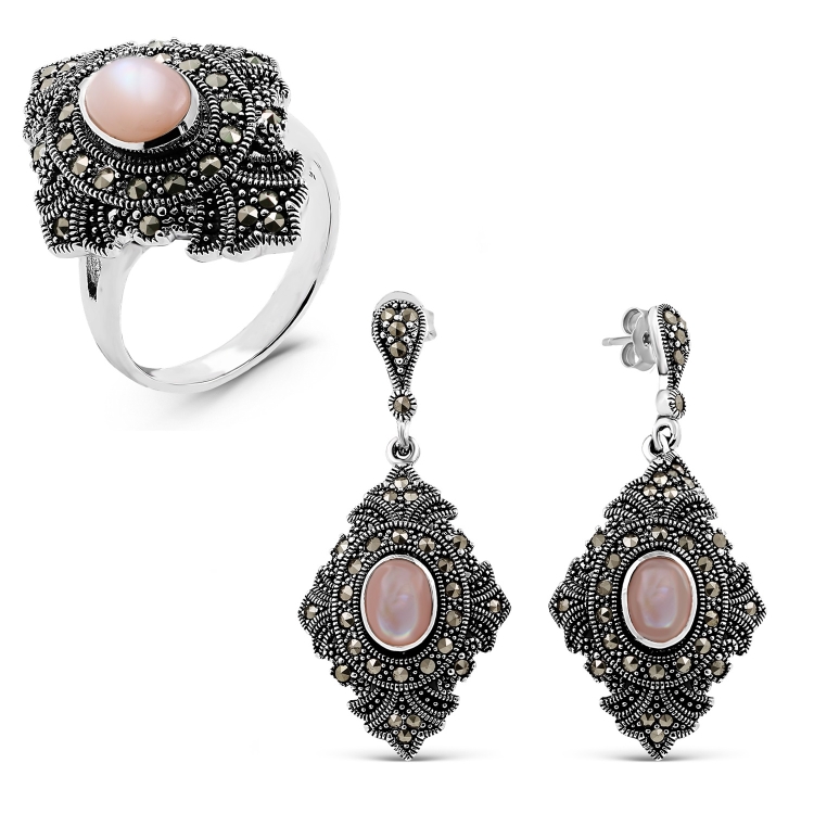 Селена Сильвер серьги с марказитами