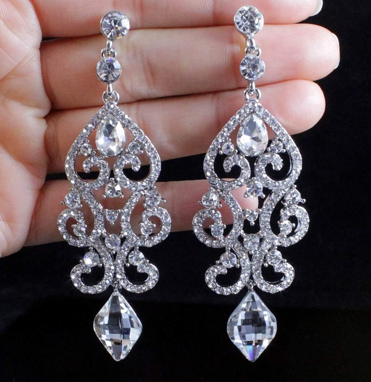 Серьги люстры бижутерия