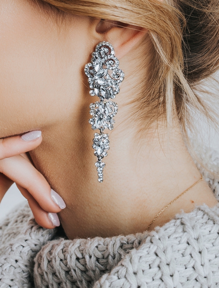 Крупные серьги бижутерия