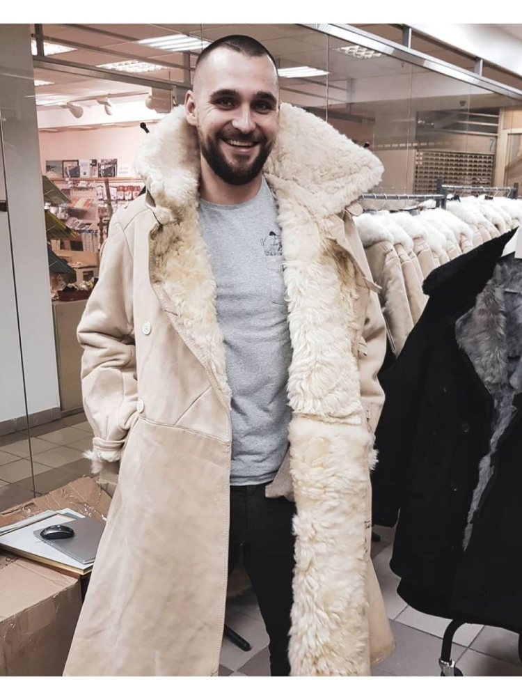 Тулуп мужской модный