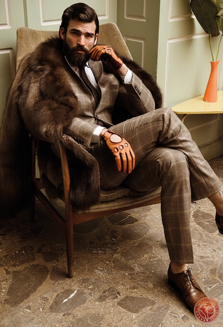 Мужская дубленка пилот Авиатор