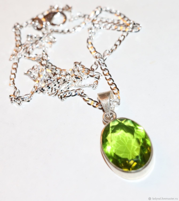 Оливин-хризолит кулон