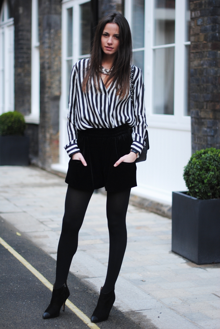 Зимние шорты с колготками