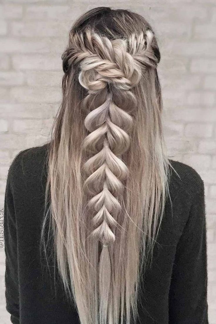 Косички на длинные волосы