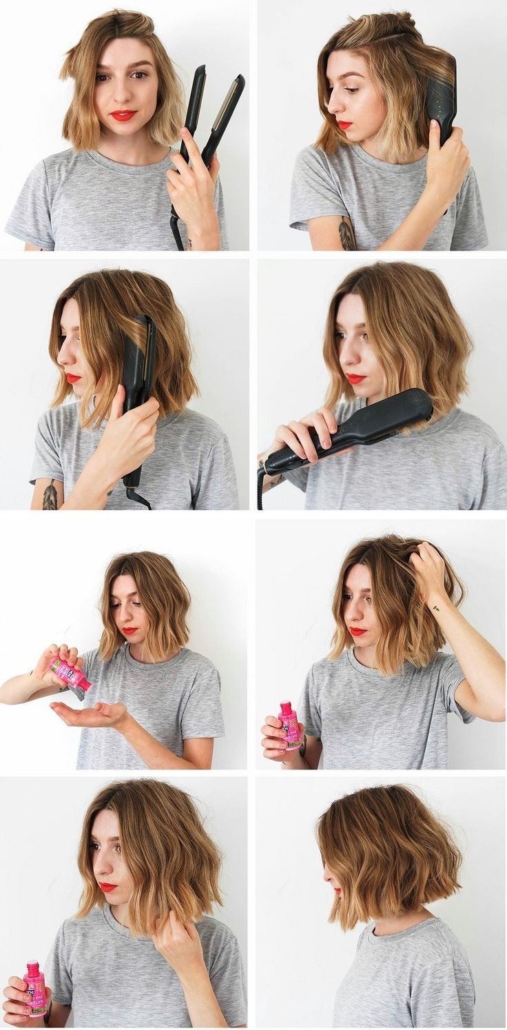 Локоны на каре утюжком