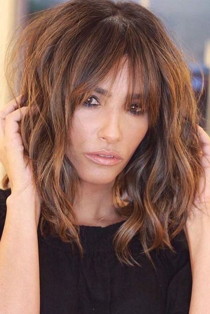 Длинная чёлка на длинные волосы