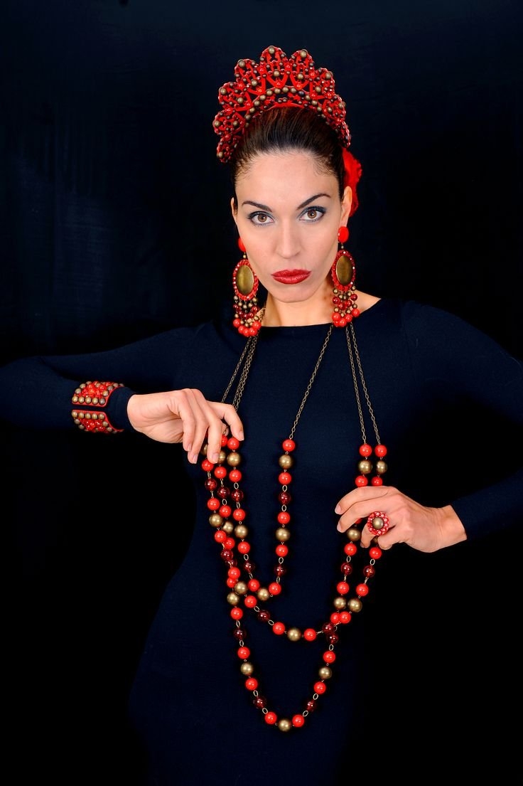 Испанские серьги для фламенко