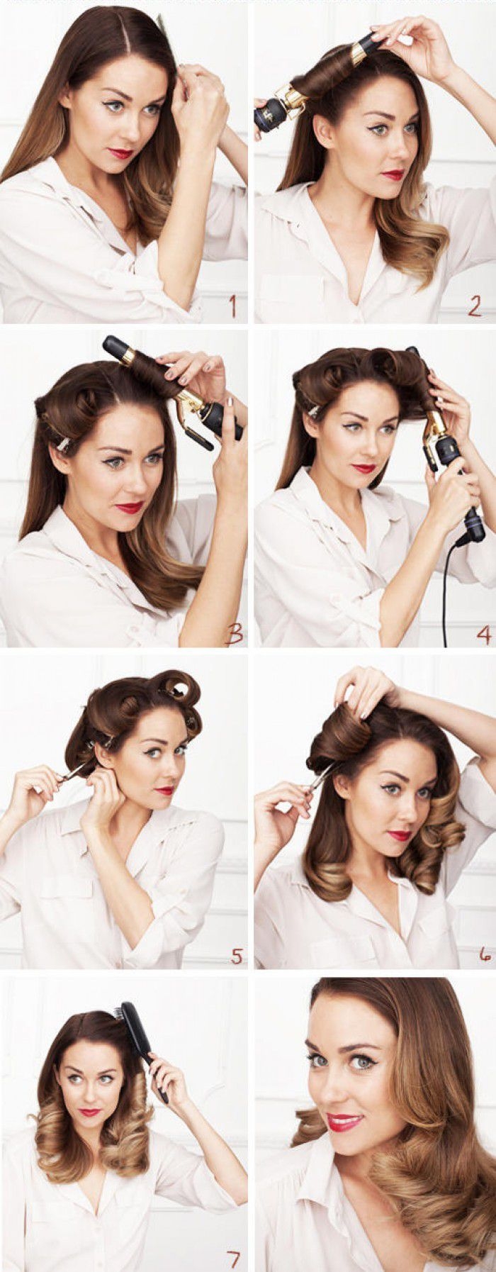 Ретро прически на средние волосы пошагово