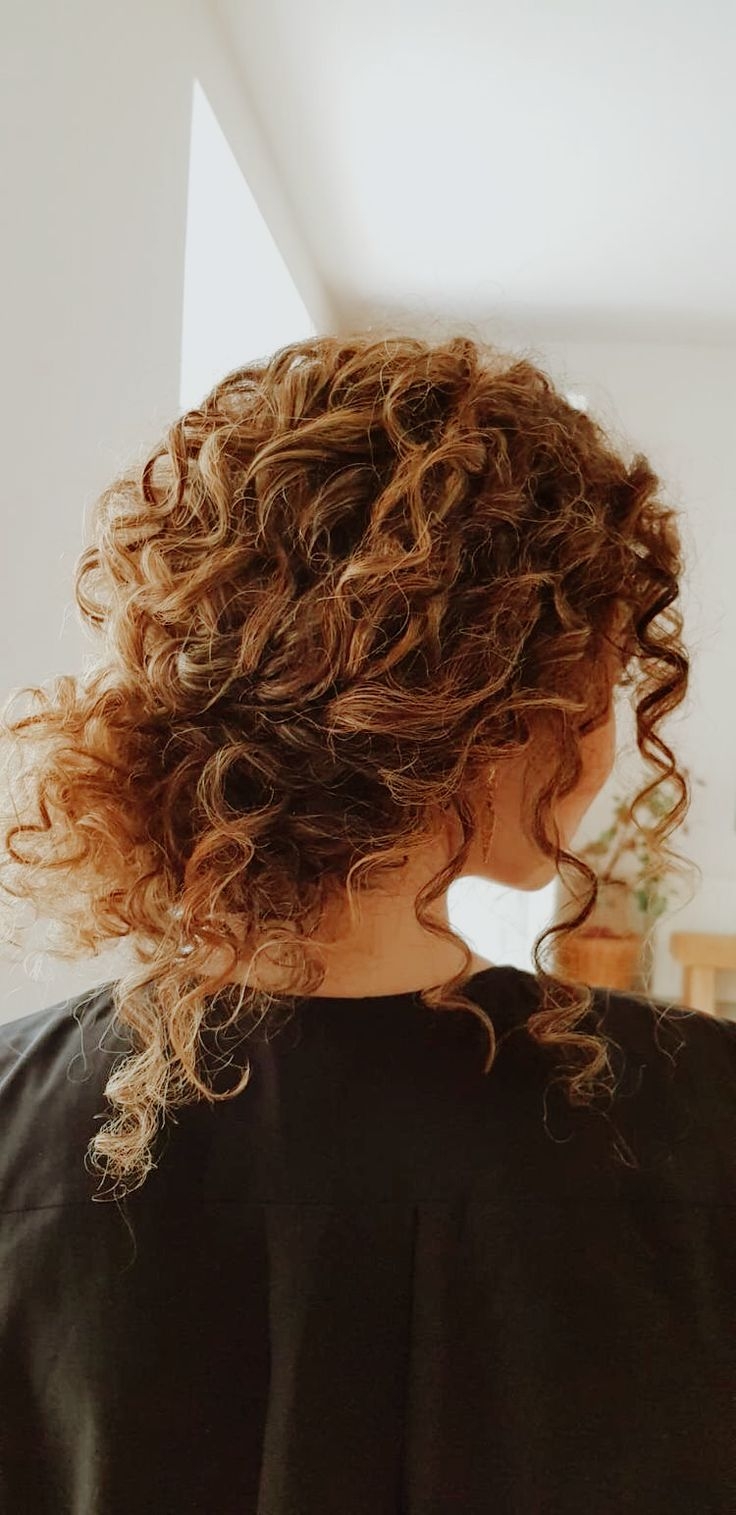 Кудрявые волосы со спины