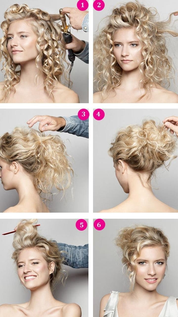 Причёски на кудрявые волосы средней