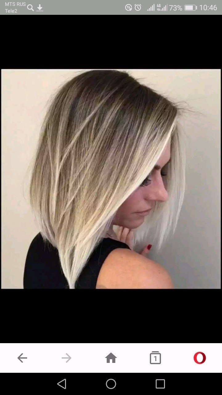 Удлинённое каре с затемненными корнями