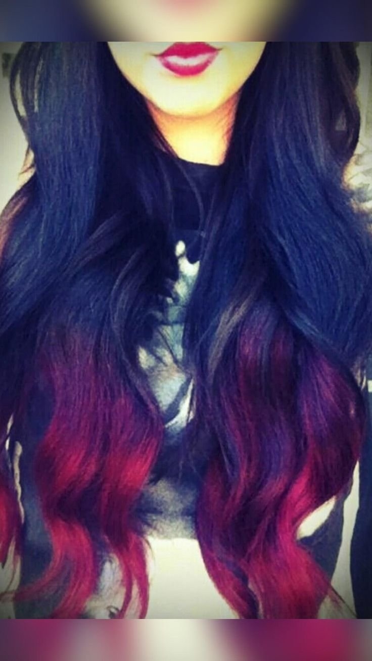 Красные кончики волос