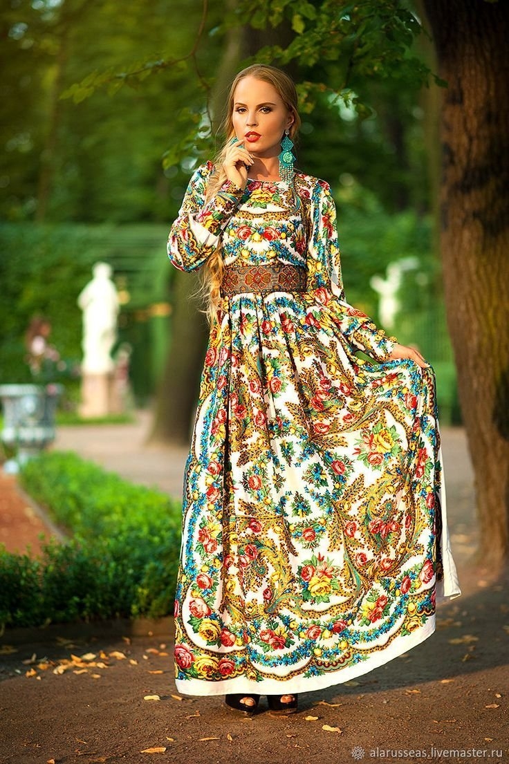 Платье стилизованное в русском стиле