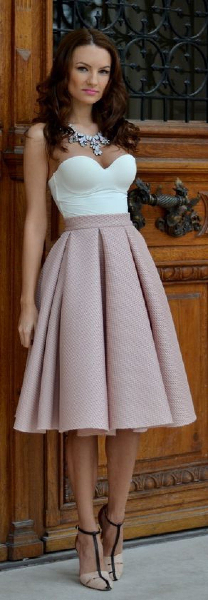 Юбка колокол с корсетом