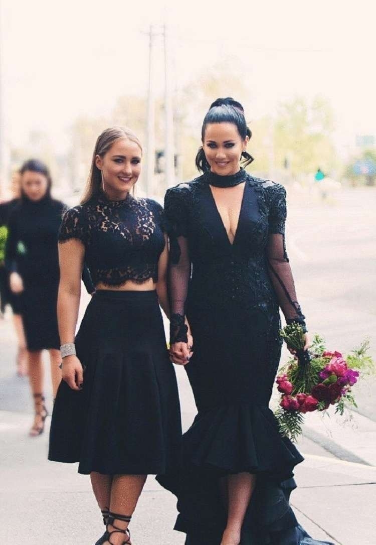 Черный образ на свадьбу