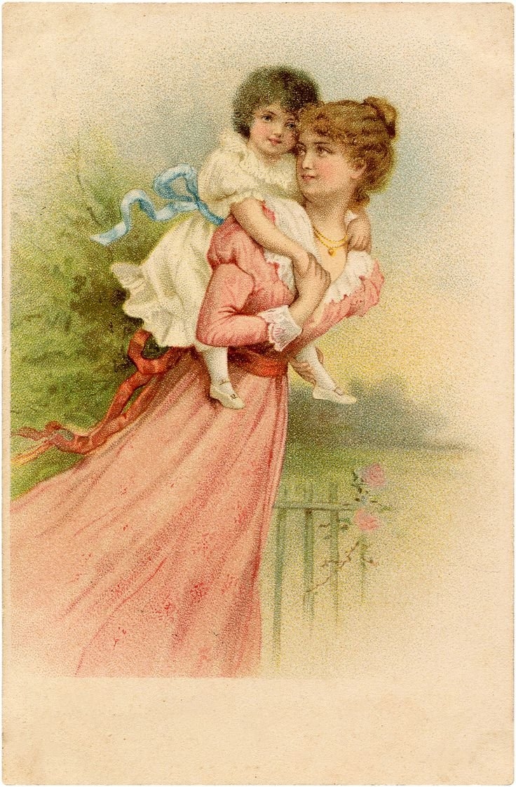 Винтажная открытка маме