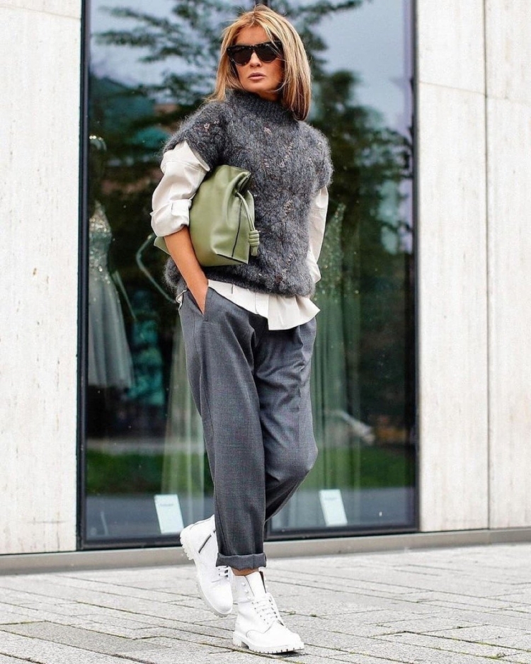 Модные Луки с жилетом