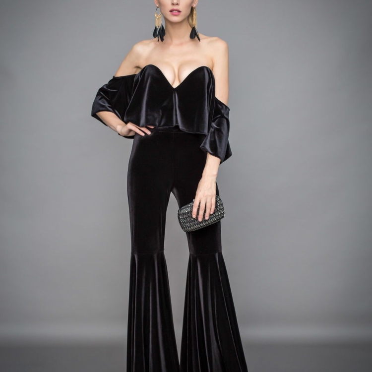 Брюки и корсет вечерний образ