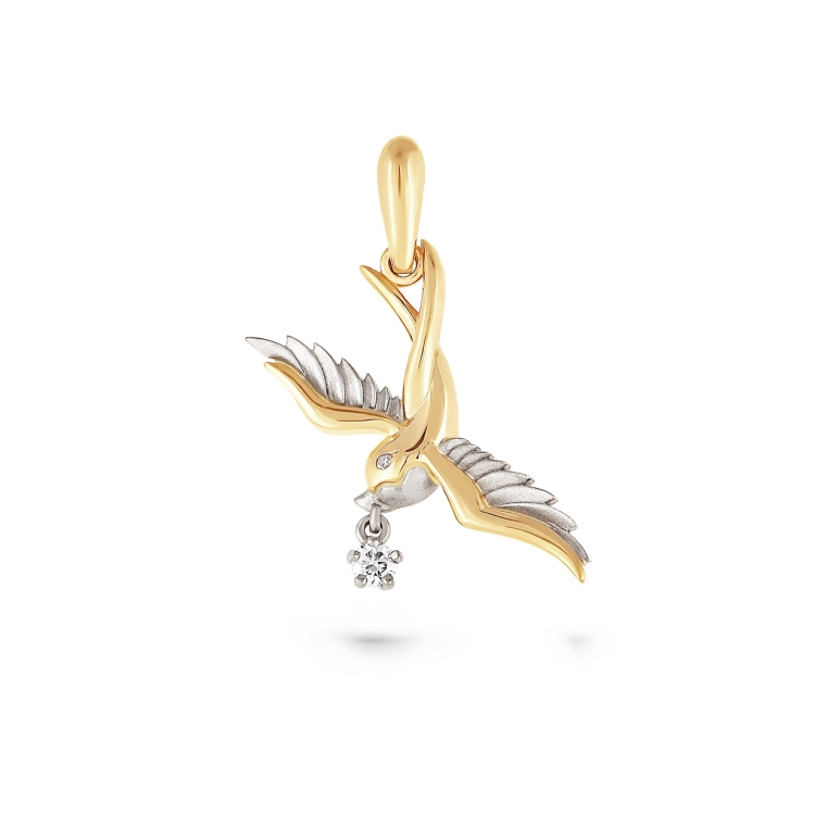 Подвеска из золота 585 Феникс