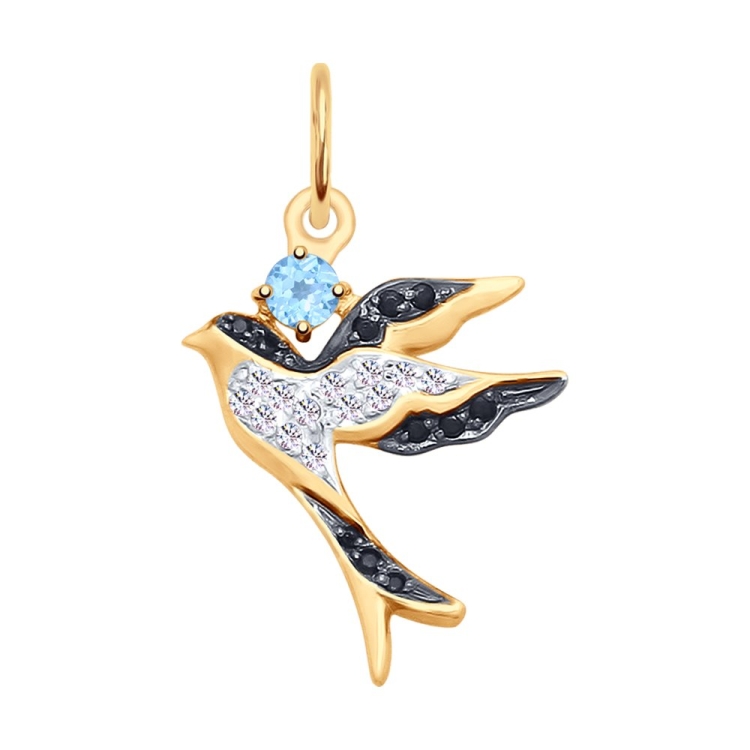 Соколов подвеска Ласточка золото